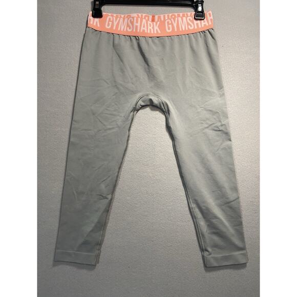 Gymshark Fit Seamless Crop Leggings Womens M Medium Logo Waistband Stretch - Picture 1 of 6